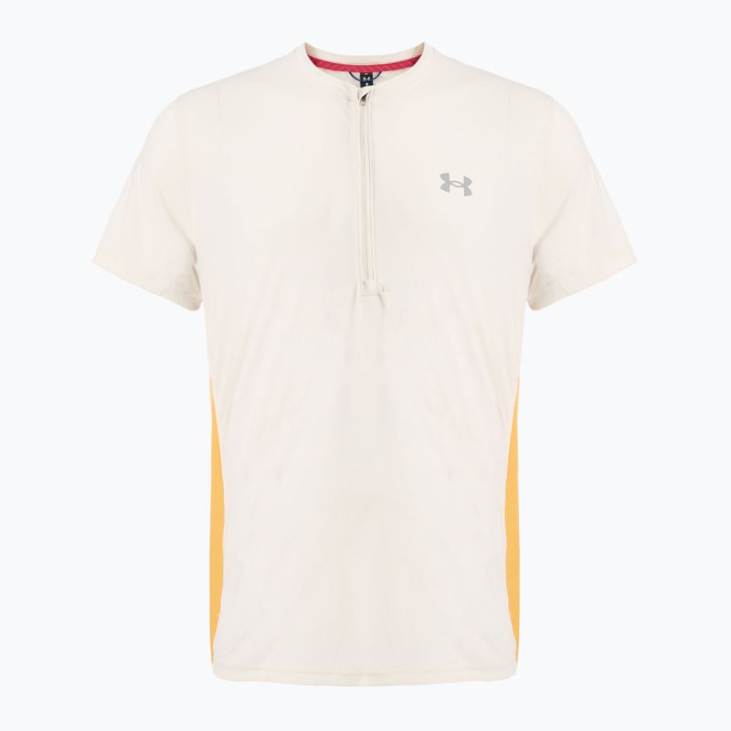 Vyriški bėgimo marškinėliai Under Armour Trail Run Zip stone/noble gold/reflective