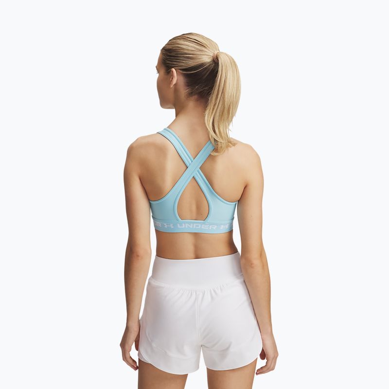 Sportinė liemenėlė Under Armour Crossback Mid stream/white 2