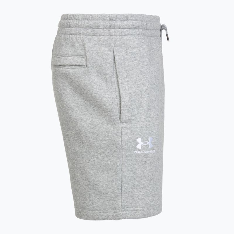 Vyriški šortai Under Armour Icon Fleece mod gray light heather/white 5