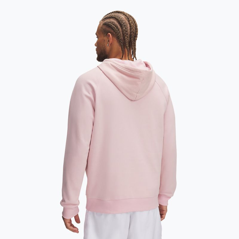 Vyriškas džemperis Under Armour Rival Fleece Hoodie prime pink/white 2