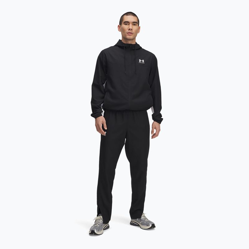Vyriškos kelnės Under Armour Rival Woven Windbreaker Pant black/black/white 2