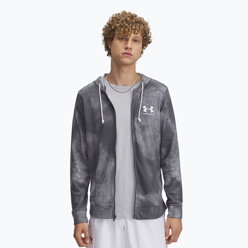 Vyriškas džemperis Under Armour Rival Terry Printed FZ castlerock/onyx white