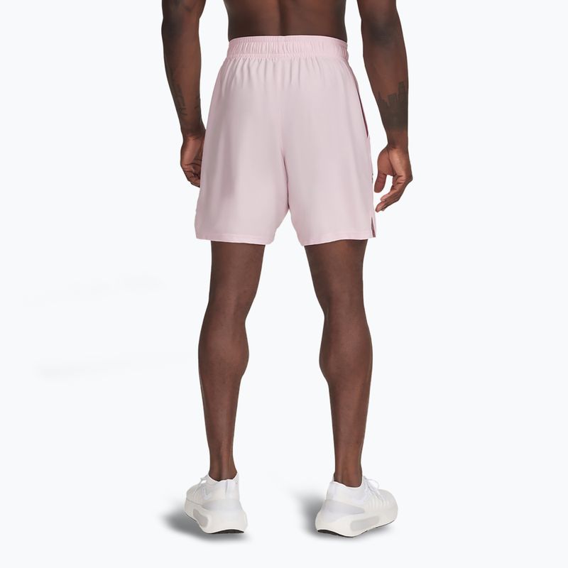 Vyriški treniruočių šortai Under Armour Woven Wordmark prime pink/black 3
