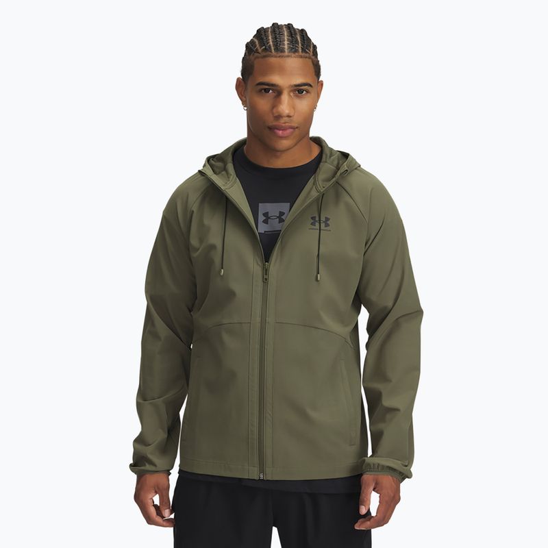 Treniruočių striukė Under Armour Vibe Woven marine od green/black