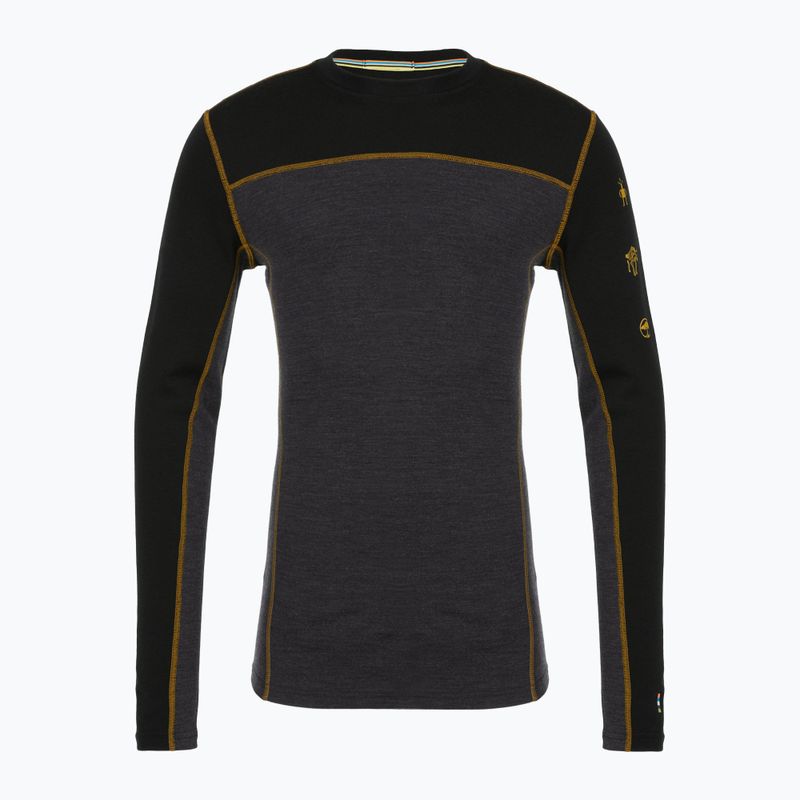 Vyriški termo marškinėliai Smartwool Classic Thermal Merino Base Layer Colorblock Crew Boxed charcoal/honey gold 4