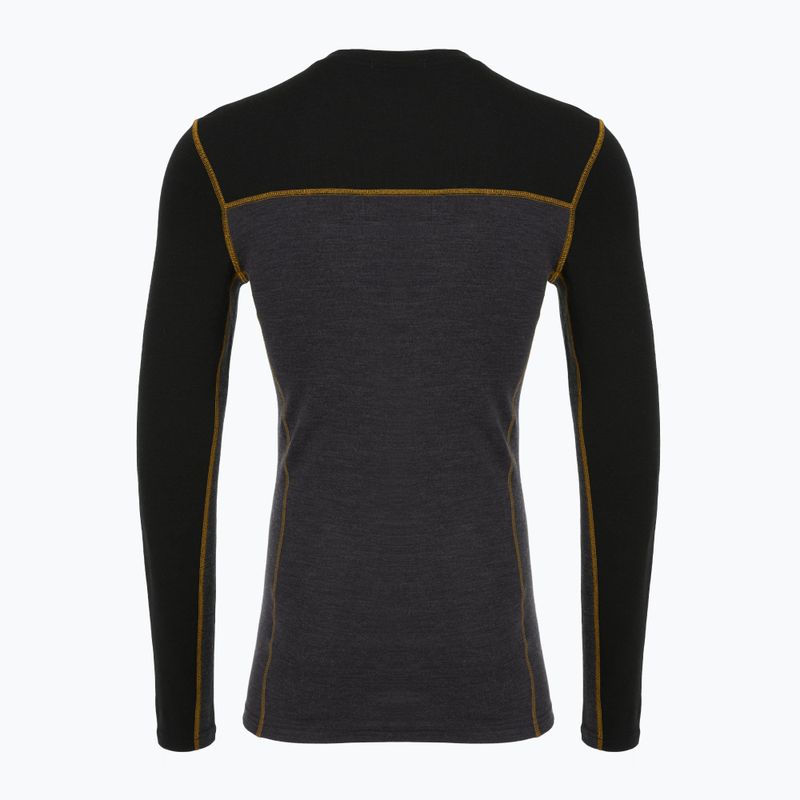 Vyriški termo marškinėliai Smartwool Classic Thermal Merino Base Layer Colorblock Crew Boxed charcoal/honey gold 5