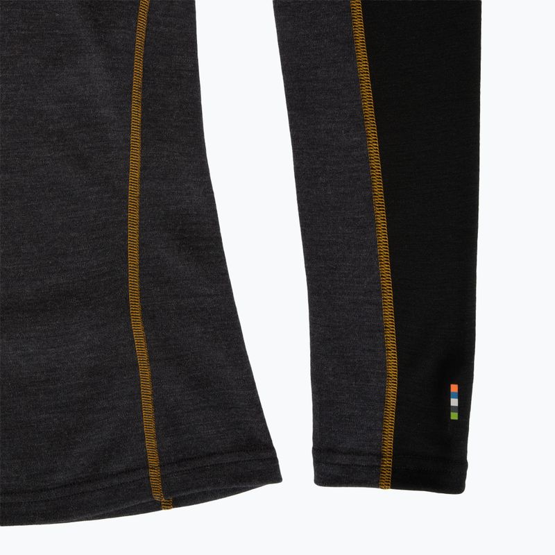 Vyriški termo marškinėliai Smartwool Classic Thermal Merino Base Layer Colorblock Crew Boxed charcoal/honey gold 7