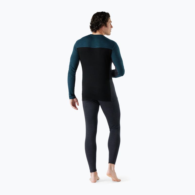 Vyriški termoaktyvūs marškinėliai Smartwool Classic Thermal Merino Base Layer Colorblock Crew Boxed twilling blue/black 2