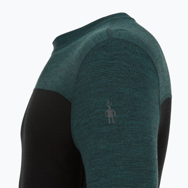 Vyriški termoaktyvūs marškinėliai ilgomis rankovėmis Smartwool Classic Thermal Merino Base Layer Colorblock Crew Boxed twilling blue/black 5