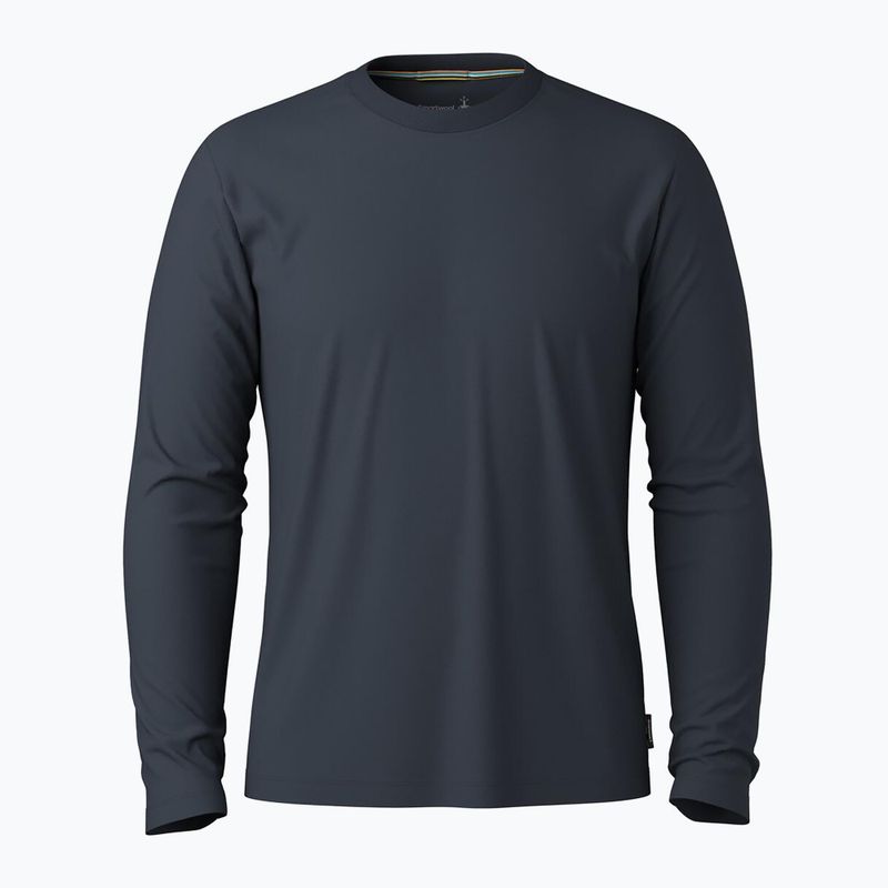 Vyriški ilgomis rankovėmis žygių marškinėliai Smartwool Perfect Crew deep navy 3