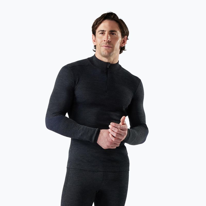 Vyriška termo palaidinė Smartwool Intraknit Thermal Merino Base Layer 1/4 Zip charcoal/nightfall blue