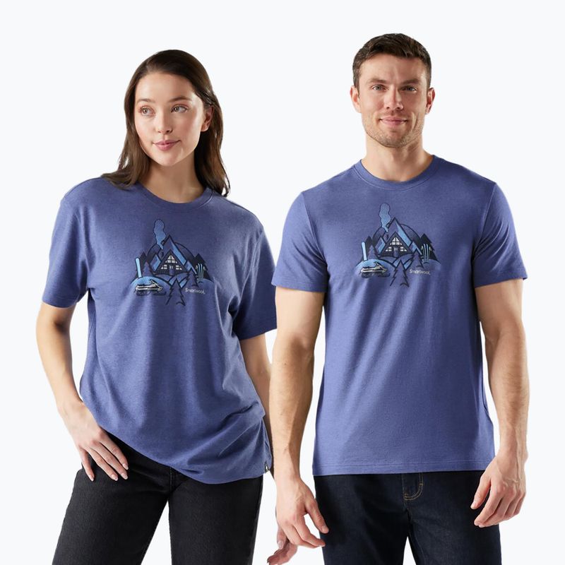 Vyriški turistiniai marškinėliai Smartwool Alpine A-Frame Graphic Tee nightfall blue 2