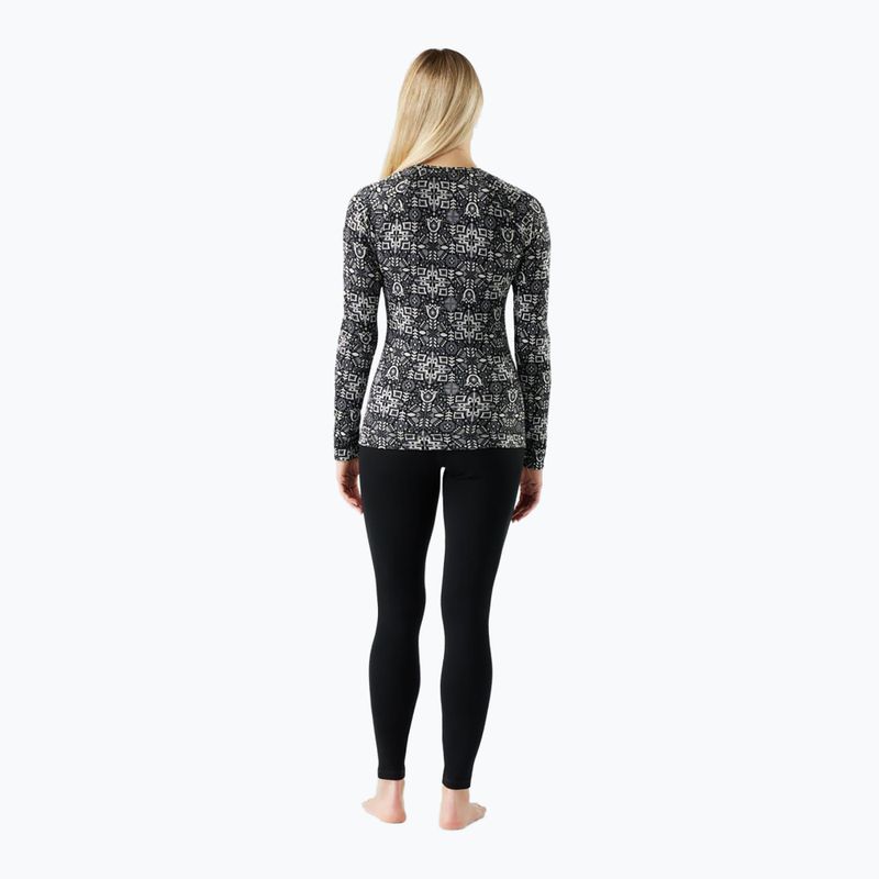 Moteriški termoaktyvūs marškinėliai ilgomis rankovėmis Smartwool Merino 250 Baselayer Crew Boxed black deco floral 2