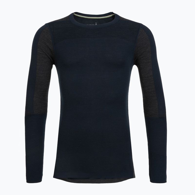 Vyriškas termoaktyvus marškinėlis ilgomis rankovėmis Smartwool Intraknit Thermal Merino Baselayer Colorblock Crew deep navy/charcoal
