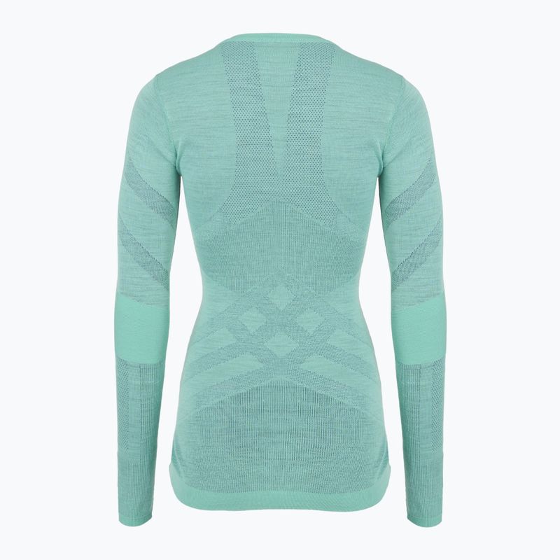 Moteriški termoaktyvūs marškinėliai ilgomis rankovėmis  Smartwool Intraknit Thermal Merino Baselayer Crew Pacific Blue/Nightfall Blue 2