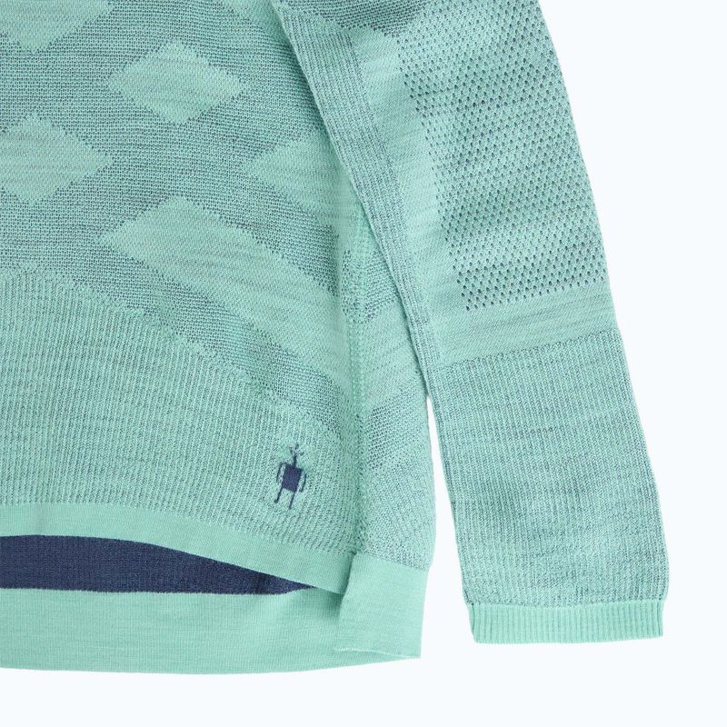 Moteriškas termoaktyvus marškinėlis su ilgomis rankovėmis Smartwool Intraknit Thermal Merino Baselayer Crew Pacific Blue/Nightfall Blue 4