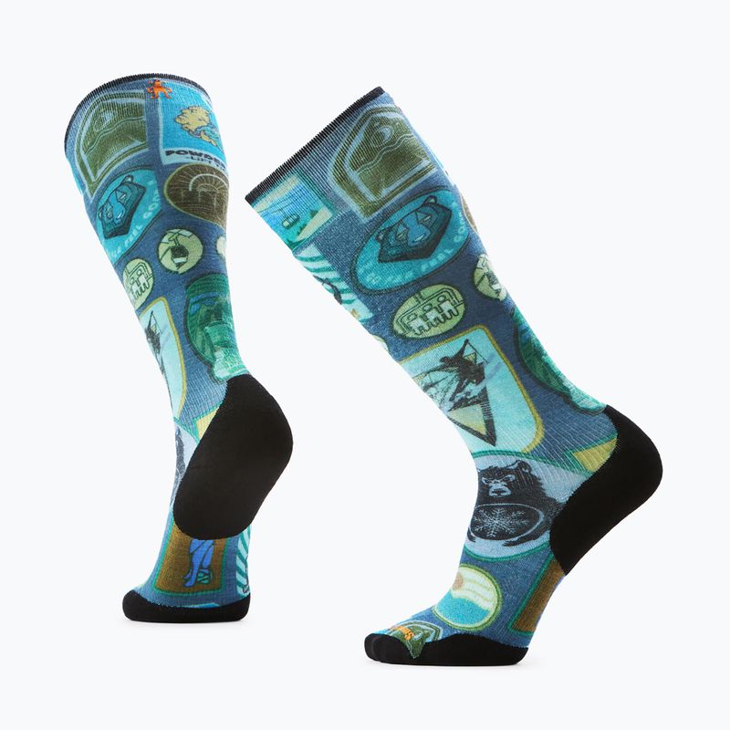 Slidinėjimo kojinės Smartwool Ski Targeted Cushion Explorer Print OTC deep navy