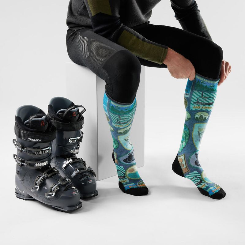 Slidinėjimo kojinės Smartwool Ski Targeted Cushion Explorer Print OTC deep navy 2