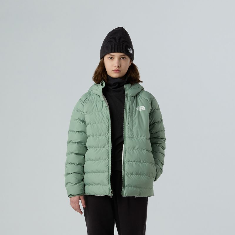Vaikiška pūsta striukė The North Face Reversible Perrito Hooded slate moss 4