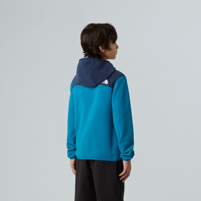 Vaikiškas flisinis džemperis The North Face Teen Glacier Full Zip Hoodie dusk blue/summit navy 5