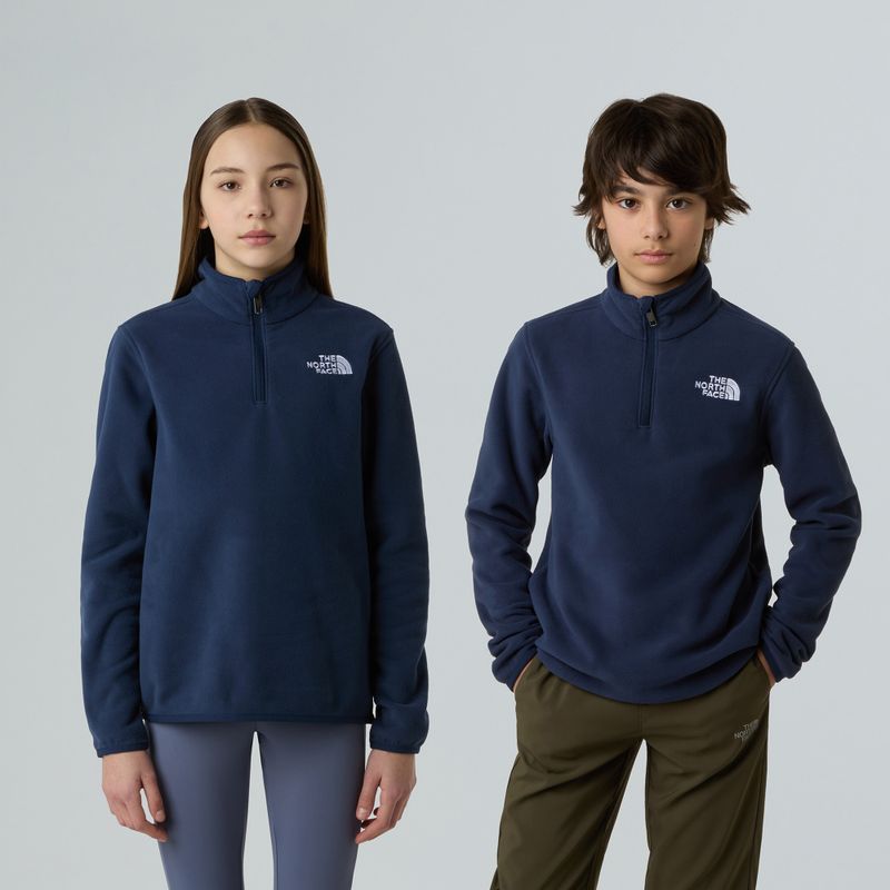 Vaikiškas fliso džemperis The North Face Teen Glacier 1/4 Zip summit navy 3