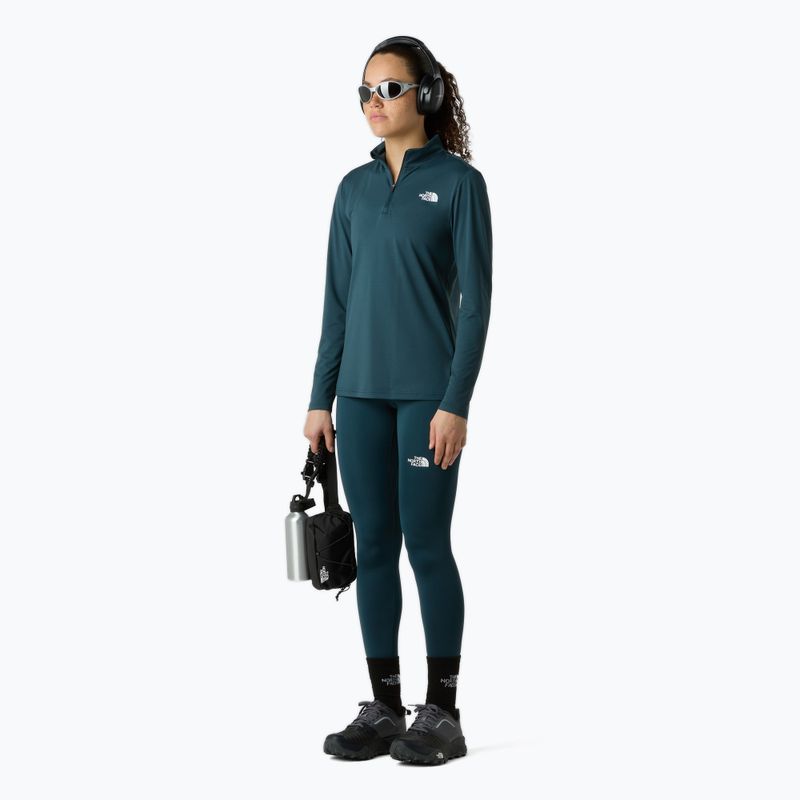 Moteriški marškinėliai The North Face Flex 1/4 Zip Slim deep cypress 2