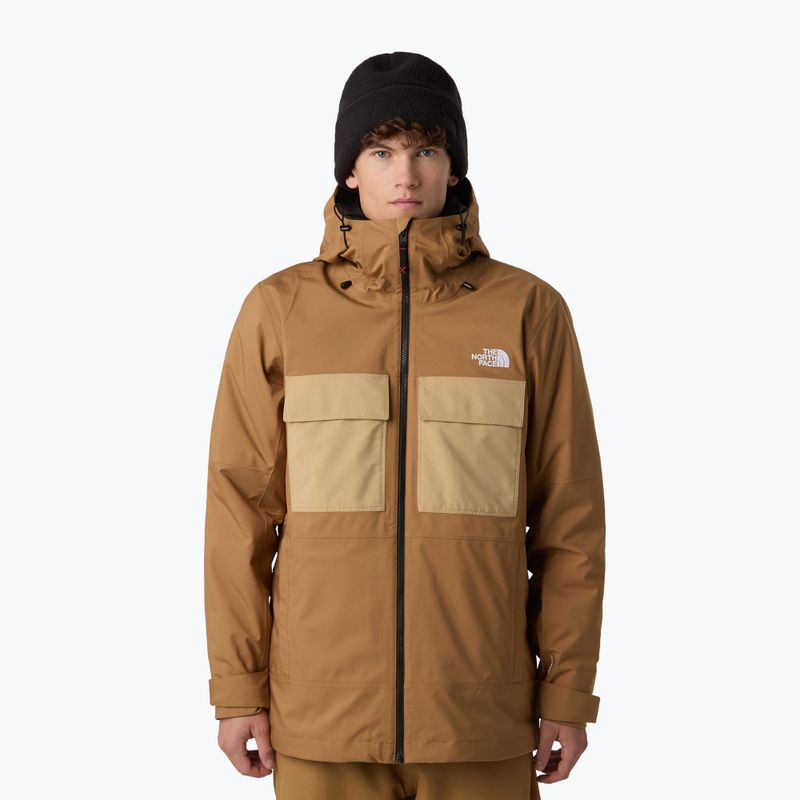 Vyriška snieglenčių striukė The North Face Fourbarrel Triclimate utility brown/khaki