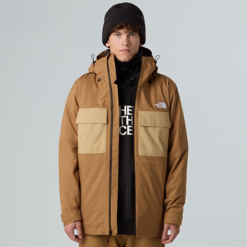 Vyriška snieglenčių striukė The North Face Fourbarrel Triclimate utility brown/khaki 5