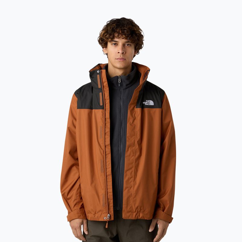 Vyriška 3-in-1 striukė The North Face Evolve II Triclimate burnt umber/asphalt grey 3