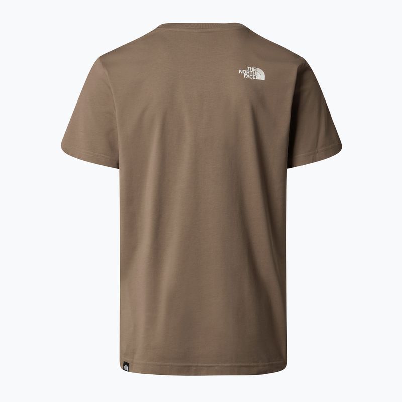 Vyriški marškinėliai The North Face Simple Dome mocha brown 4