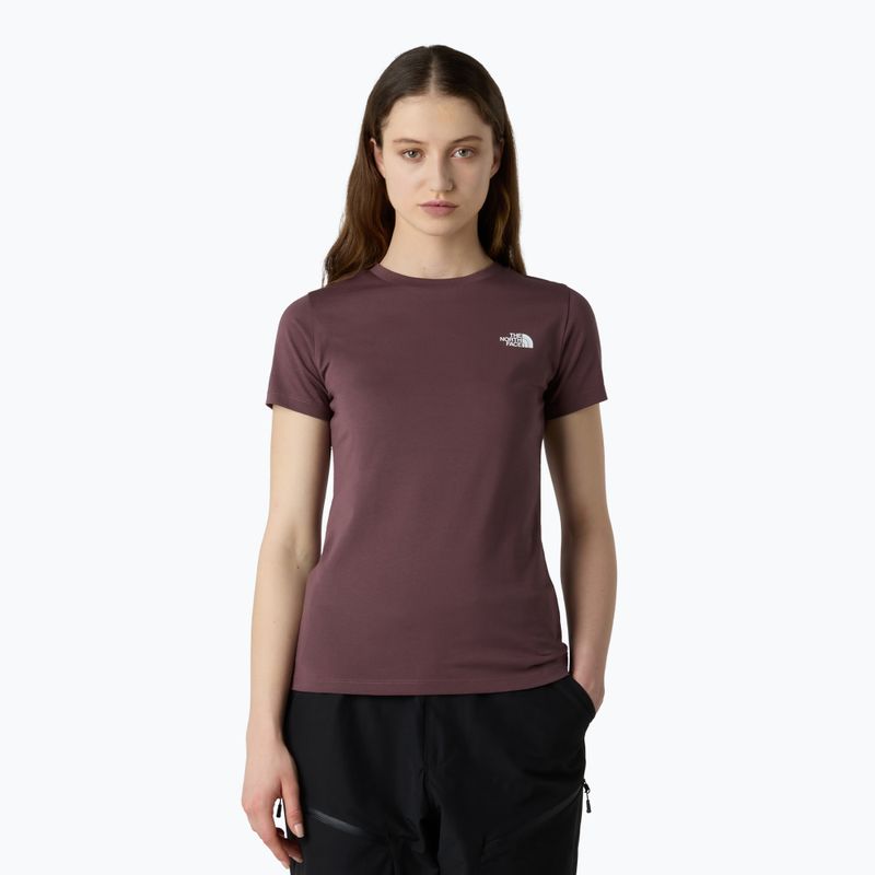 Moteriški marškinėliai The North Face Simple Dome Slim tawny quartz
