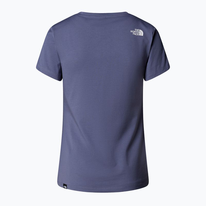 Moteriški marškinėliai The North Face Simple Dome Slim blue eclipse 5