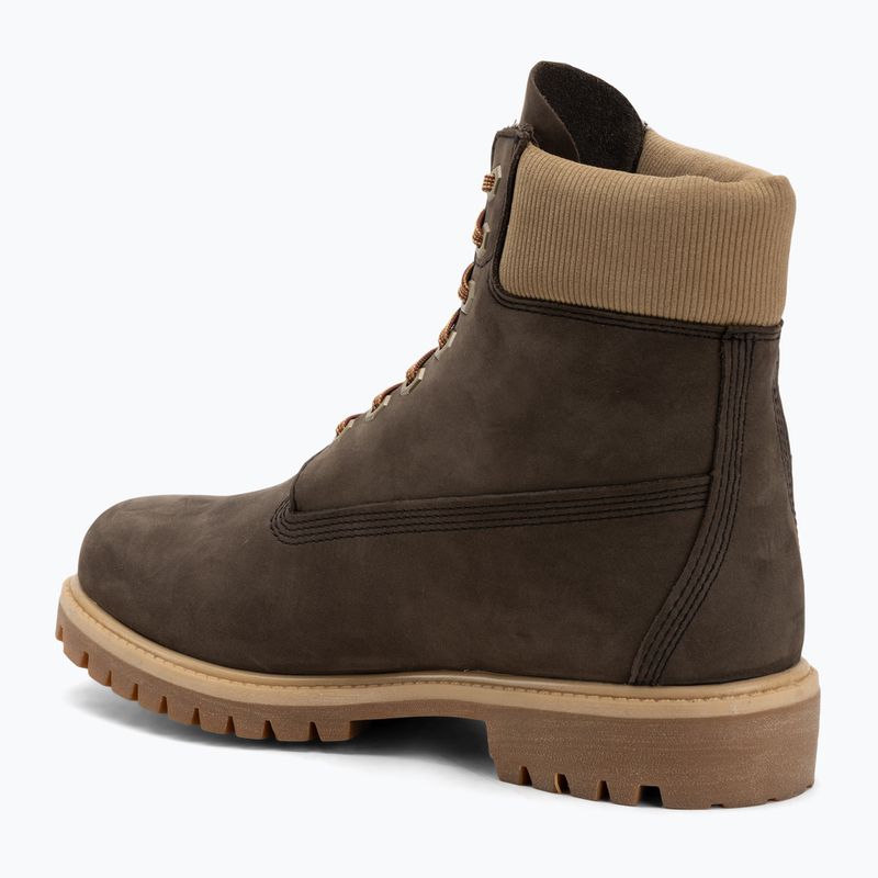 Vyriški batai Timberland Premium 6 Inch Lace Up Waterproof dark brown nubuck/olive 3