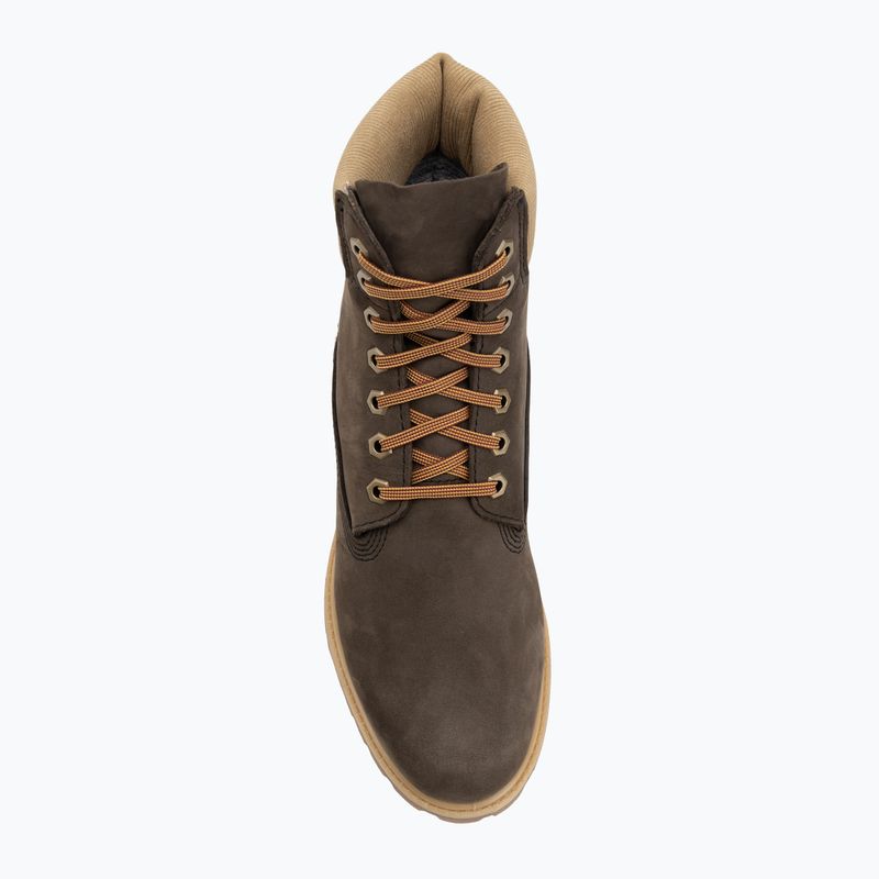 Vyriški batai Timberland Premium 6 Inch Lace Up Waterproof dark brown nubuck/olive 5