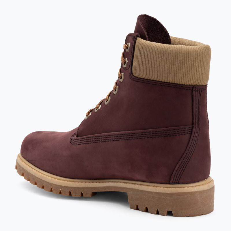Vyriški batai Timberland Premium 6 Inch Lace Up Waterproof burgundy olive 3