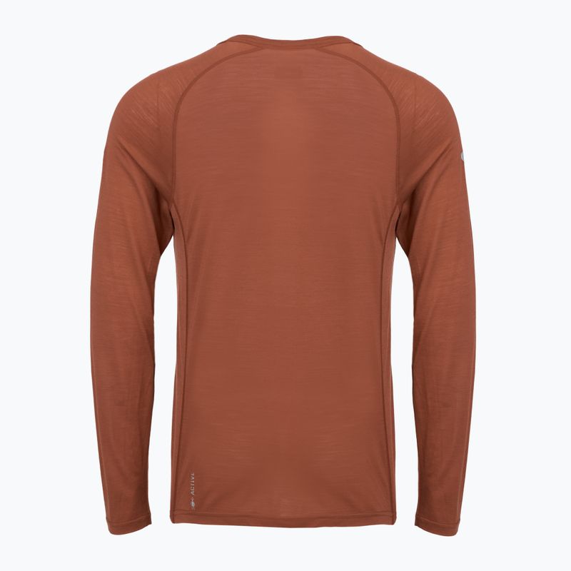 Vyriški termoaktyvūs marškinėliai ilgomis rankovėmis Smartwool Merino Sport 120 burnt sienna 2