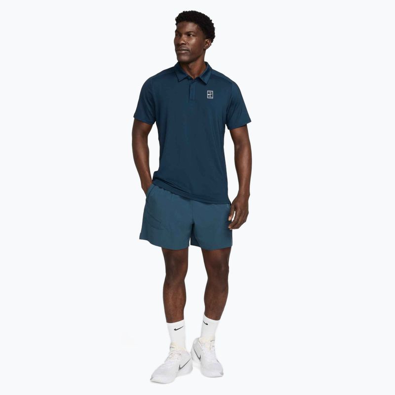 Vyriški teniso polo marškinėliai Nike Court Dri-Fit Advantage armory navy / white / white 2