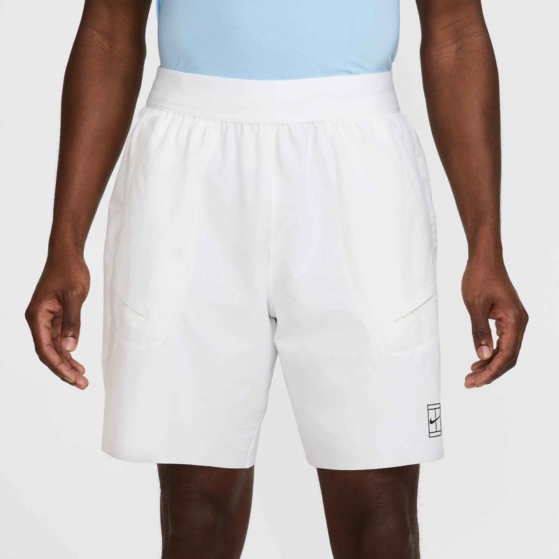 Vyriški "Nike Court Dri-Fit Advantage 8" teniso šortai balta/juoda 3