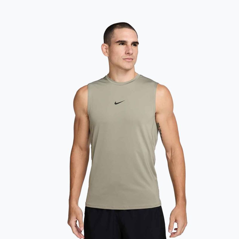 Vyriški treniruočių marškinėliai "Nike Pro Dri-Fit" be rankovių, šviesiai kariški/juodi