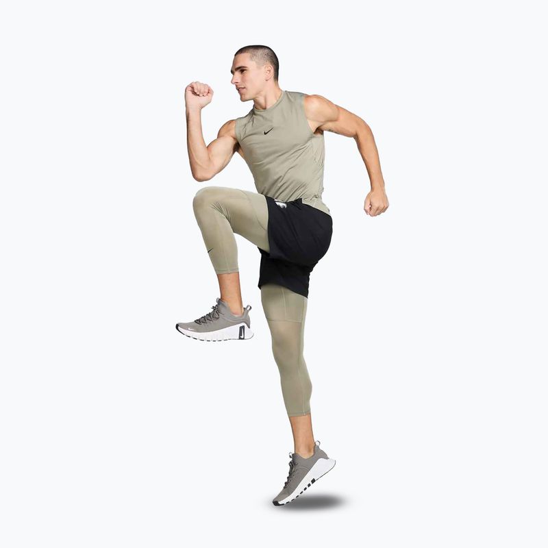 Vyriški treniruočių marškinėliai "Nike Pro Dri-Fit" be rankovių, šviesiai kariški/juodi 2