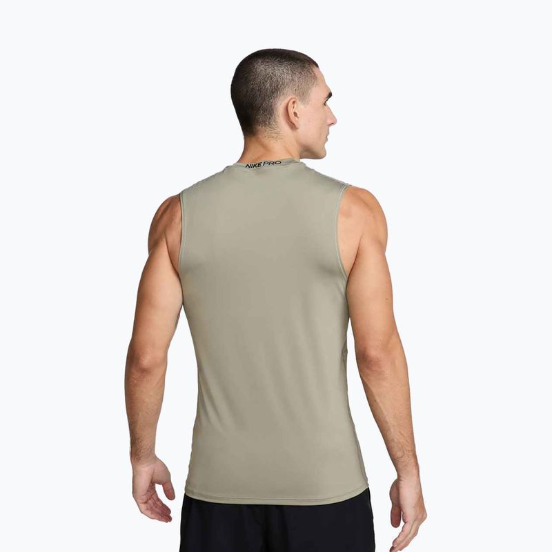 Vyriški treniruočių marškinėliai "Nike Pro Dri-Fit" be rankovių, šviesiai kariški/juodi 3