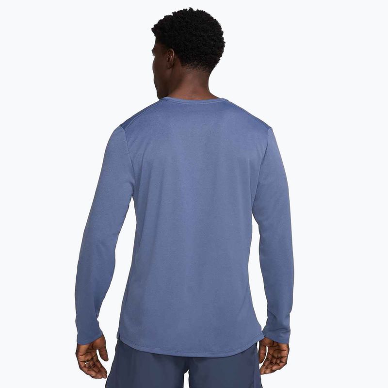 Vyriški bėgimo marškinėliai ilgomis rankovėmis Nike Miler Dri-Fit UV diffused blue 3