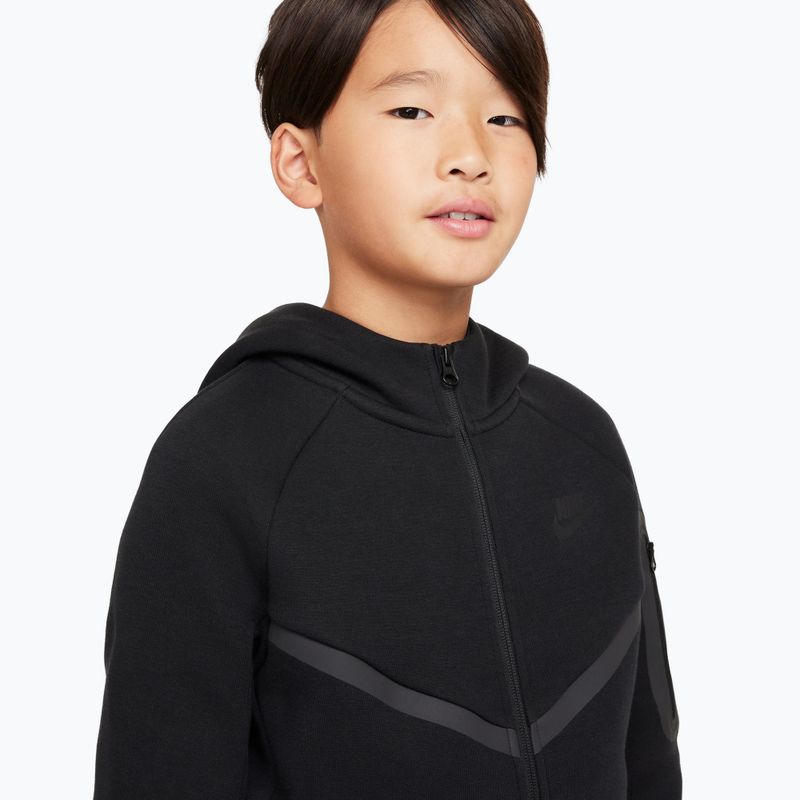 Vaikiškas džemperis Nike Sportswear Tech Fleece Full Zip black/black/black 4