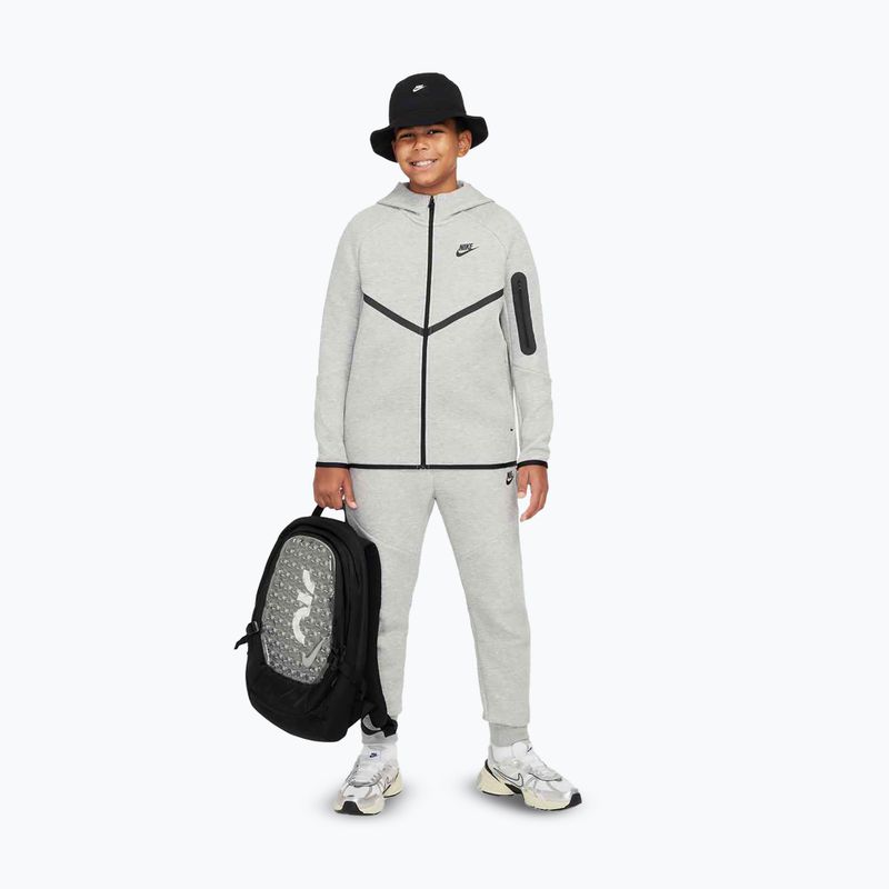 Vaikiški "Nike Sportswear Tech Fleece" džemperis su užtrauktuku "Full-Zip" tamsiai pilka heather/juoda/juoda 2