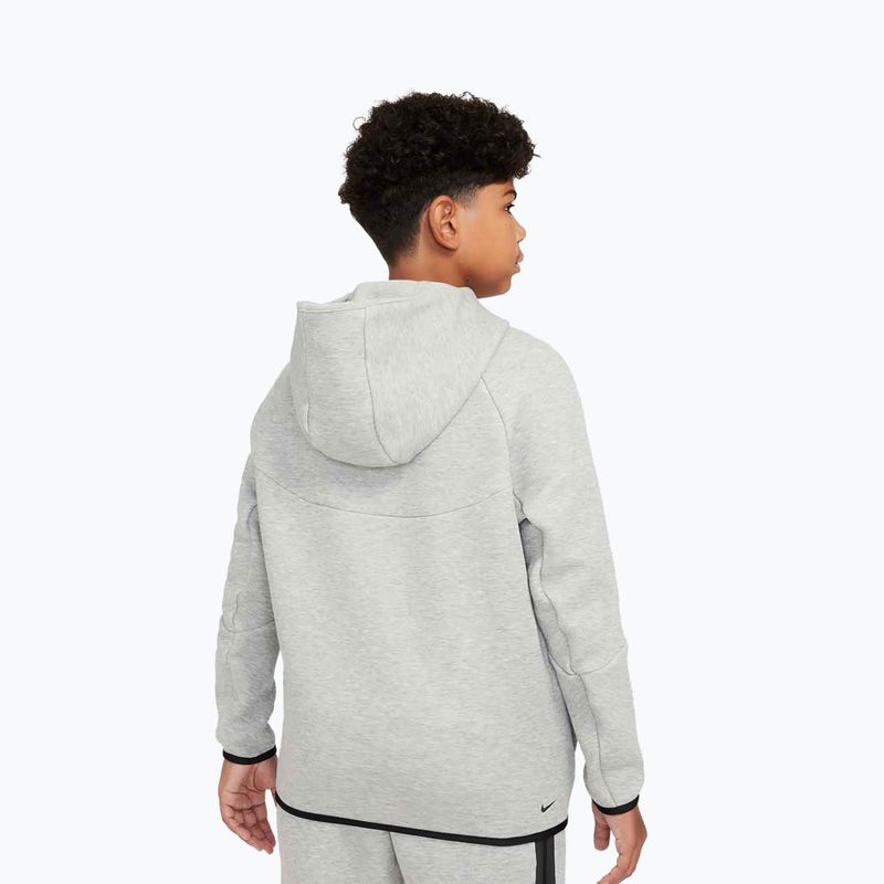 Vaikiški "Nike Sportswear Tech Fleece" džemperis su užtrauktuku "Full-Zip" tamsiai pilka heather/juoda/juoda 3