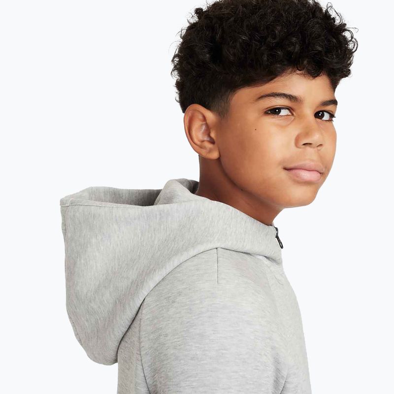 Vaikiški "Nike Sportswear Tech Fleece" džemperis su užtrauktuku "Full-Zip" tamsiai pilka heather/juoda/juoda 5