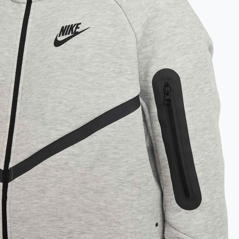 Vaikiški "Nike Sportswear Tech Fleece" džemperis su užtrauktuku "Full-Zip" tamsiai pilka heather/juoda/juoda 6