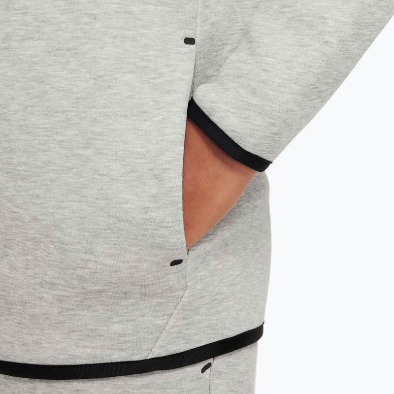 Vaikiški "Nike Sportswear Tech Fleece" džemperis su užtrauktuku "Full-Zip" tamsiai pilka heather/juoda/juoda 7
