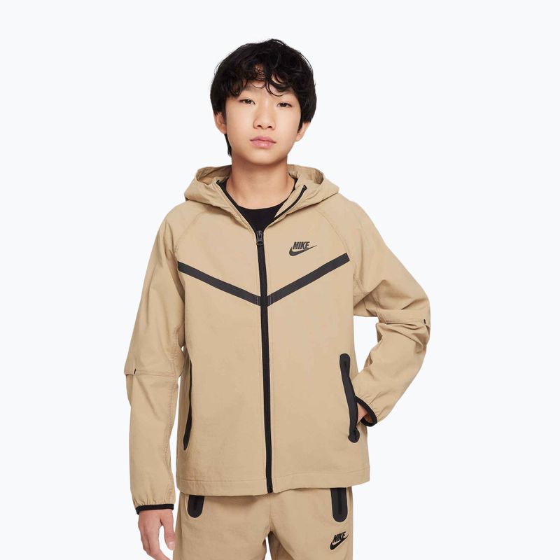 "Nike Tech Woven" vaikiška striukė parachute beige/parachute beige/black