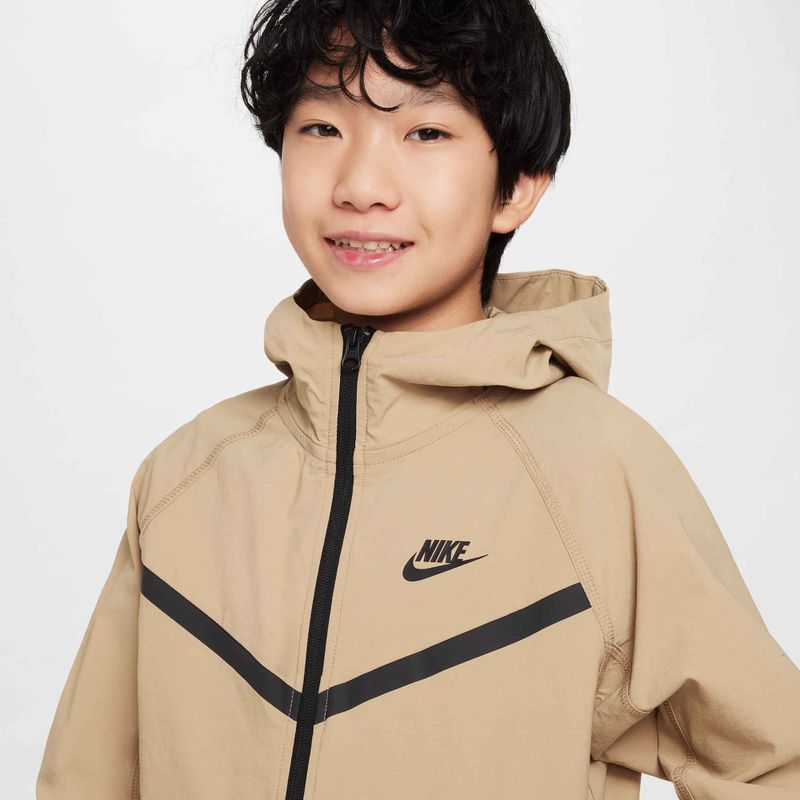 "Nike Tech Woven" vaikiška striukė parachute beige/parachute beige/black 4